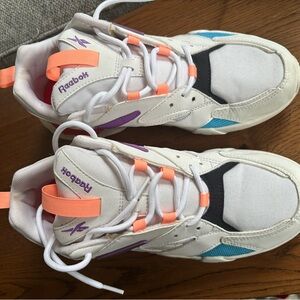 Reebok White and Purple Sneakers